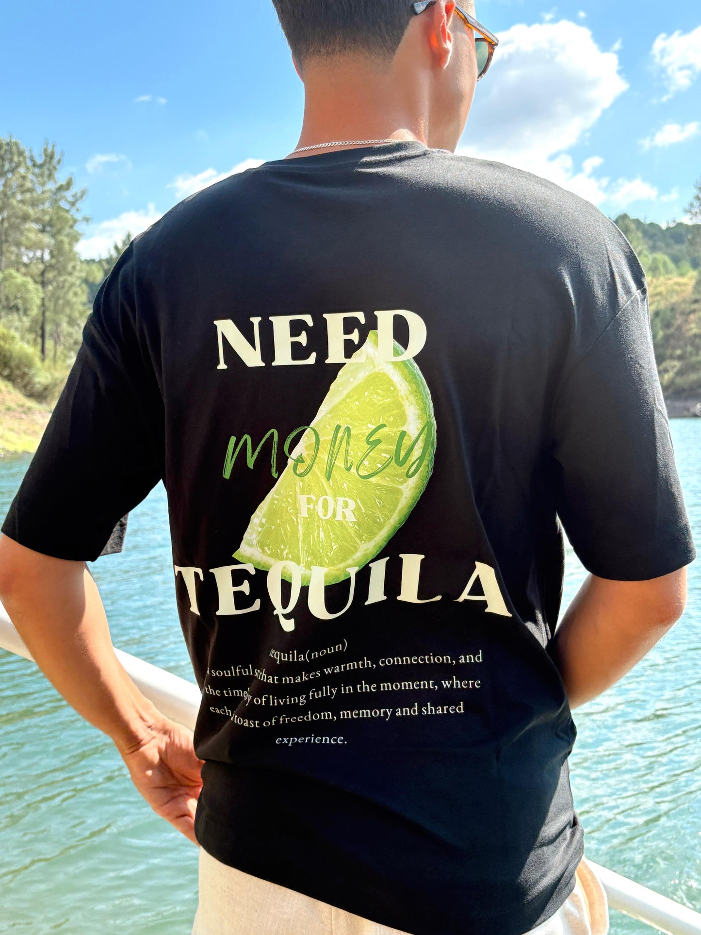 TEQUILA ADDICTED BLACK TEE