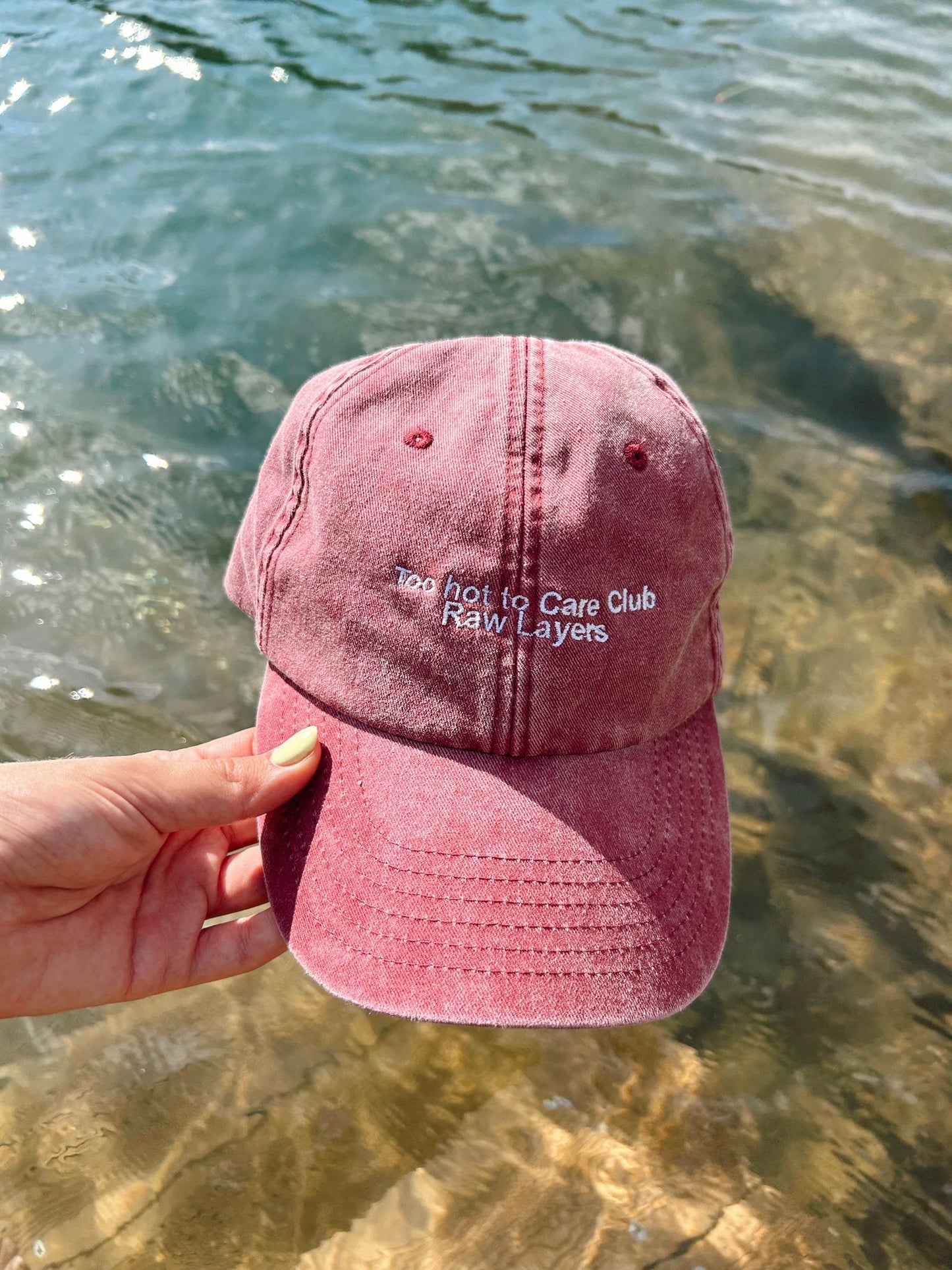 TOO HOT TO CARE CLUB HAT RED