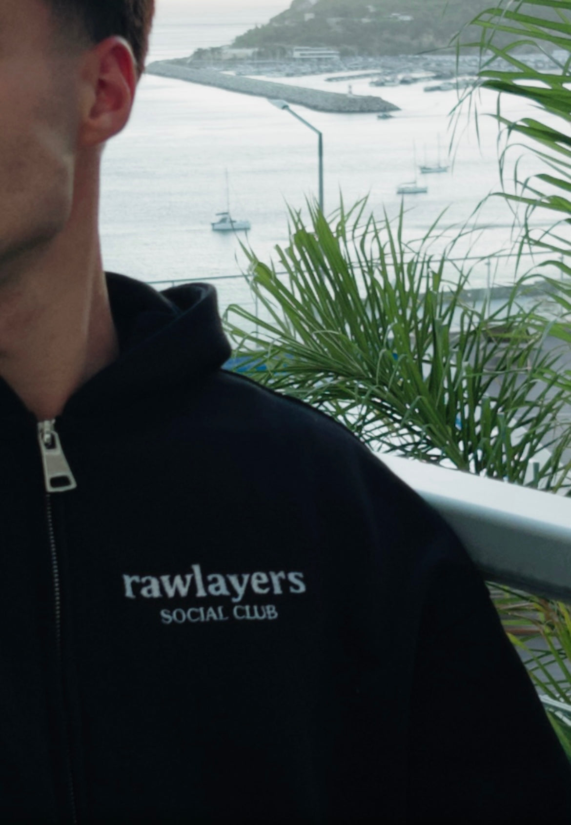 SOCIAL CLUB BLACK ZIP-UP