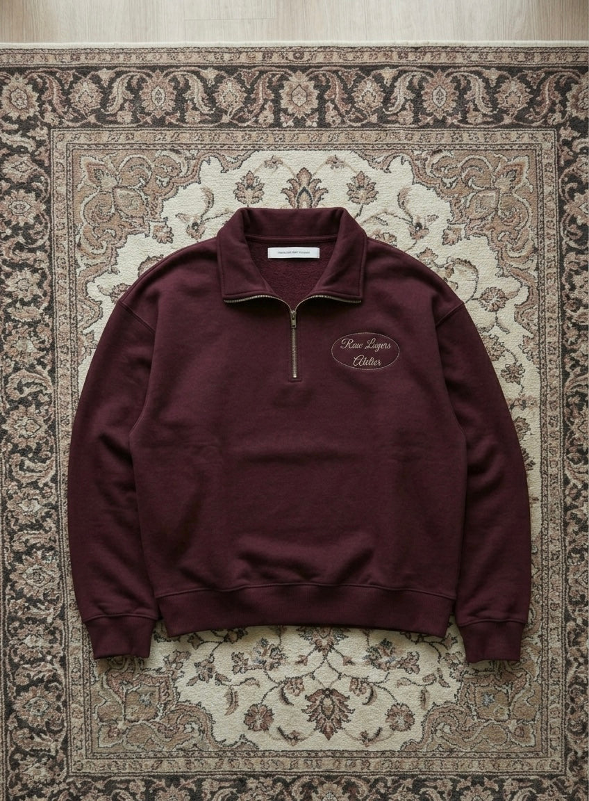 CANVAS PULLOVER DARK CHERRY