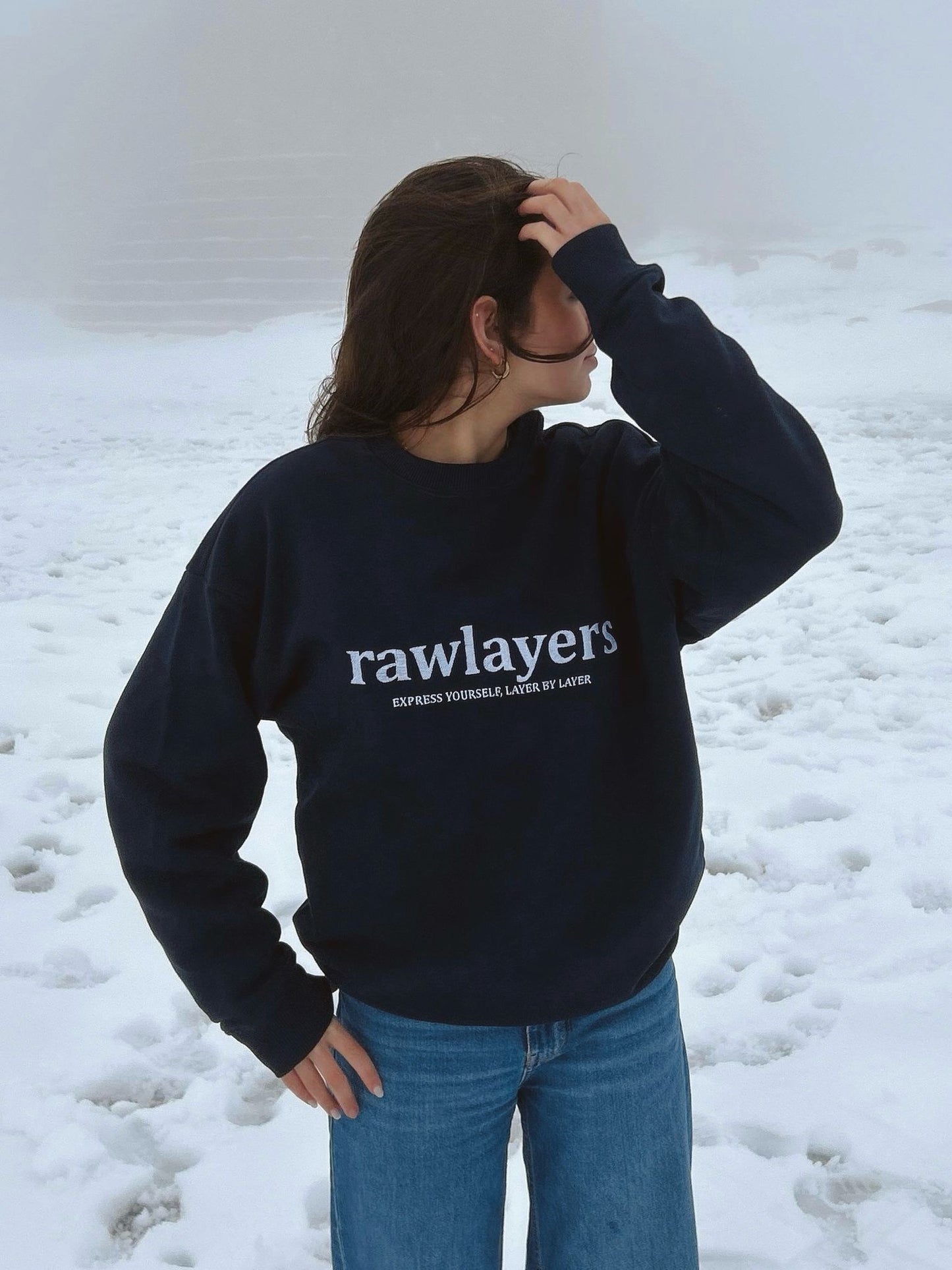 RAWLAYERS SWEATSHIRT NAVY
