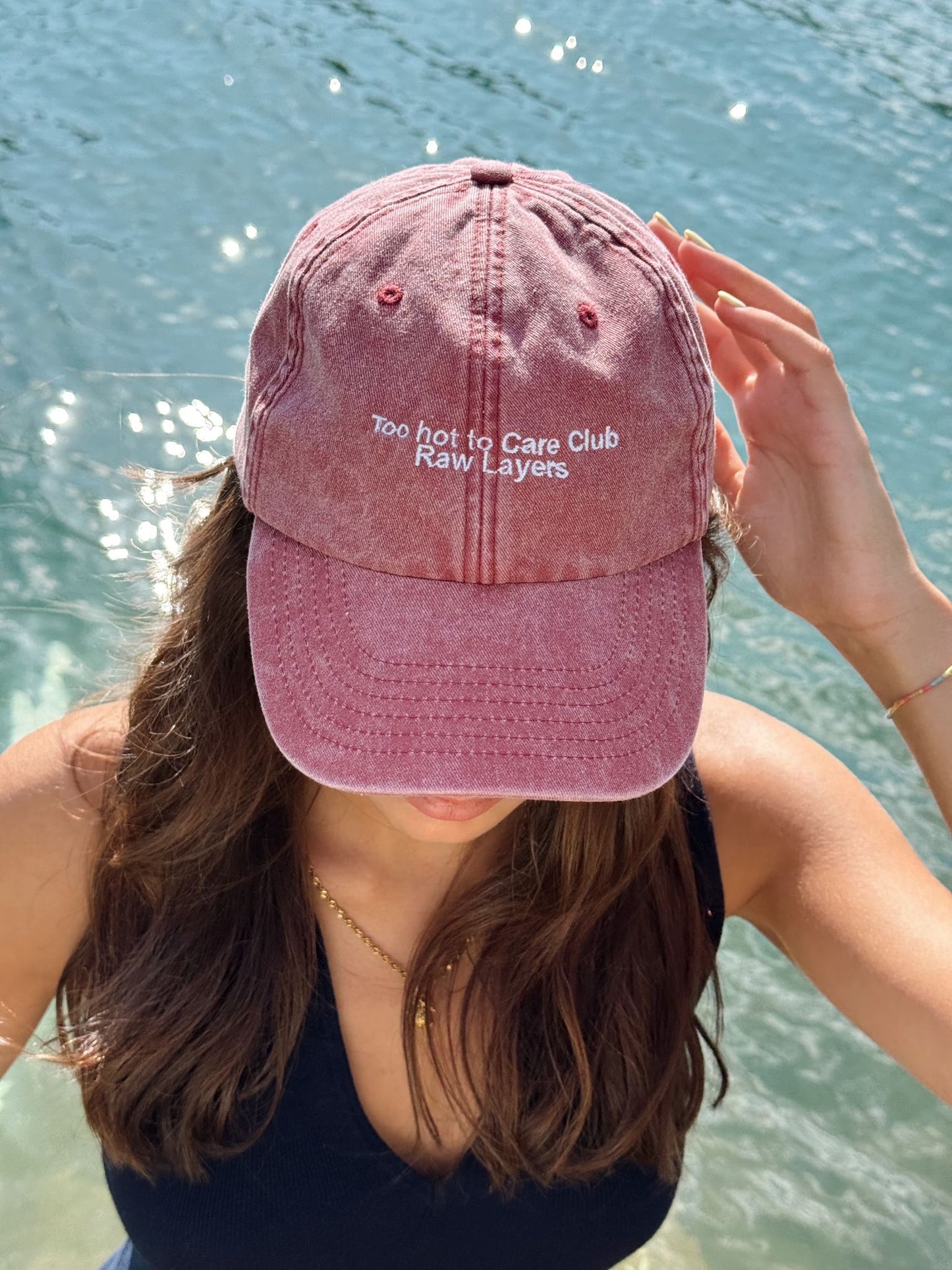 TOO HOT TO CARE CLUB HAT RED