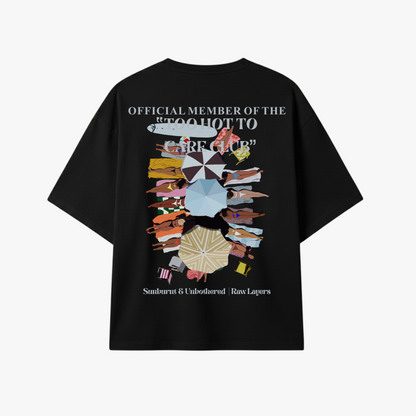 TOO HOT TO CARE CLUB BLACK TEE