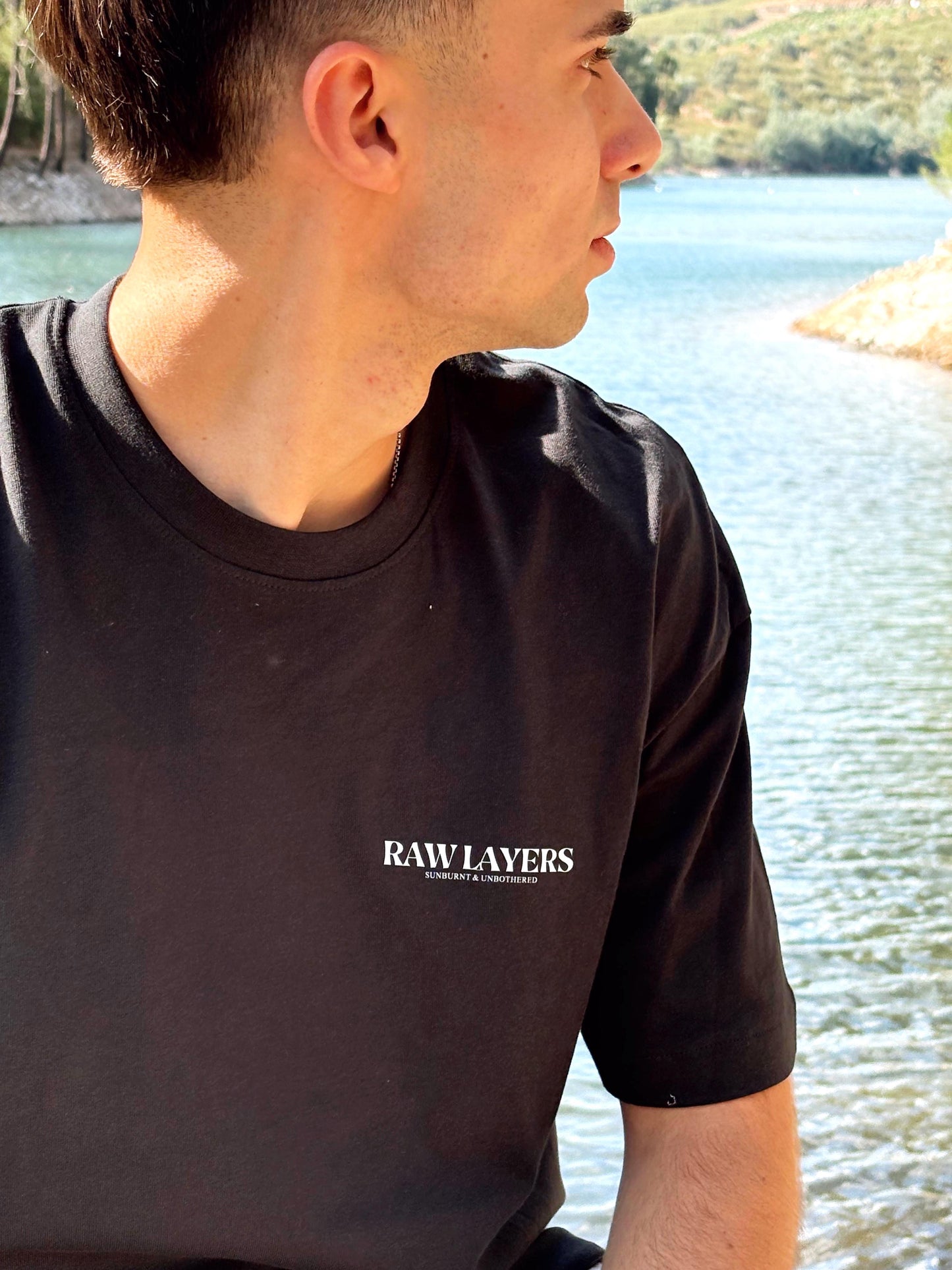 TOO HOT TO CARE CLUB BLACK TEE
