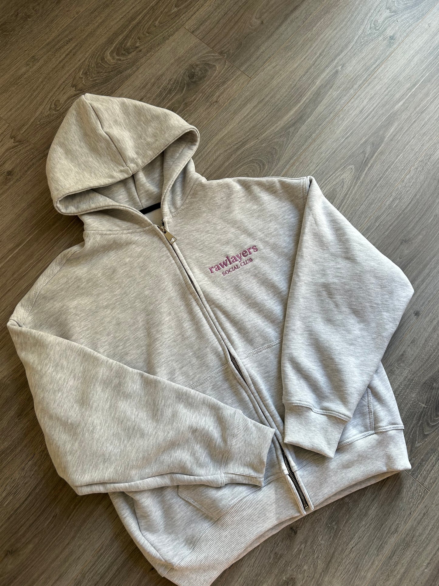 SOCIAL CLUB GREY ZIP-UP
