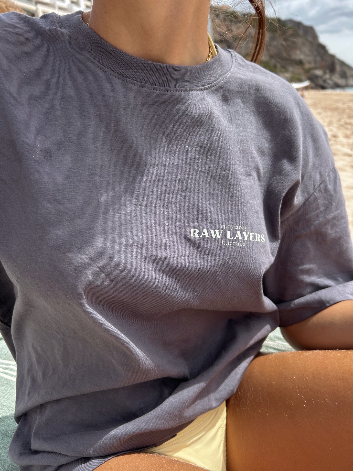 TEQUILA ADDICTED STORM GREY TEE