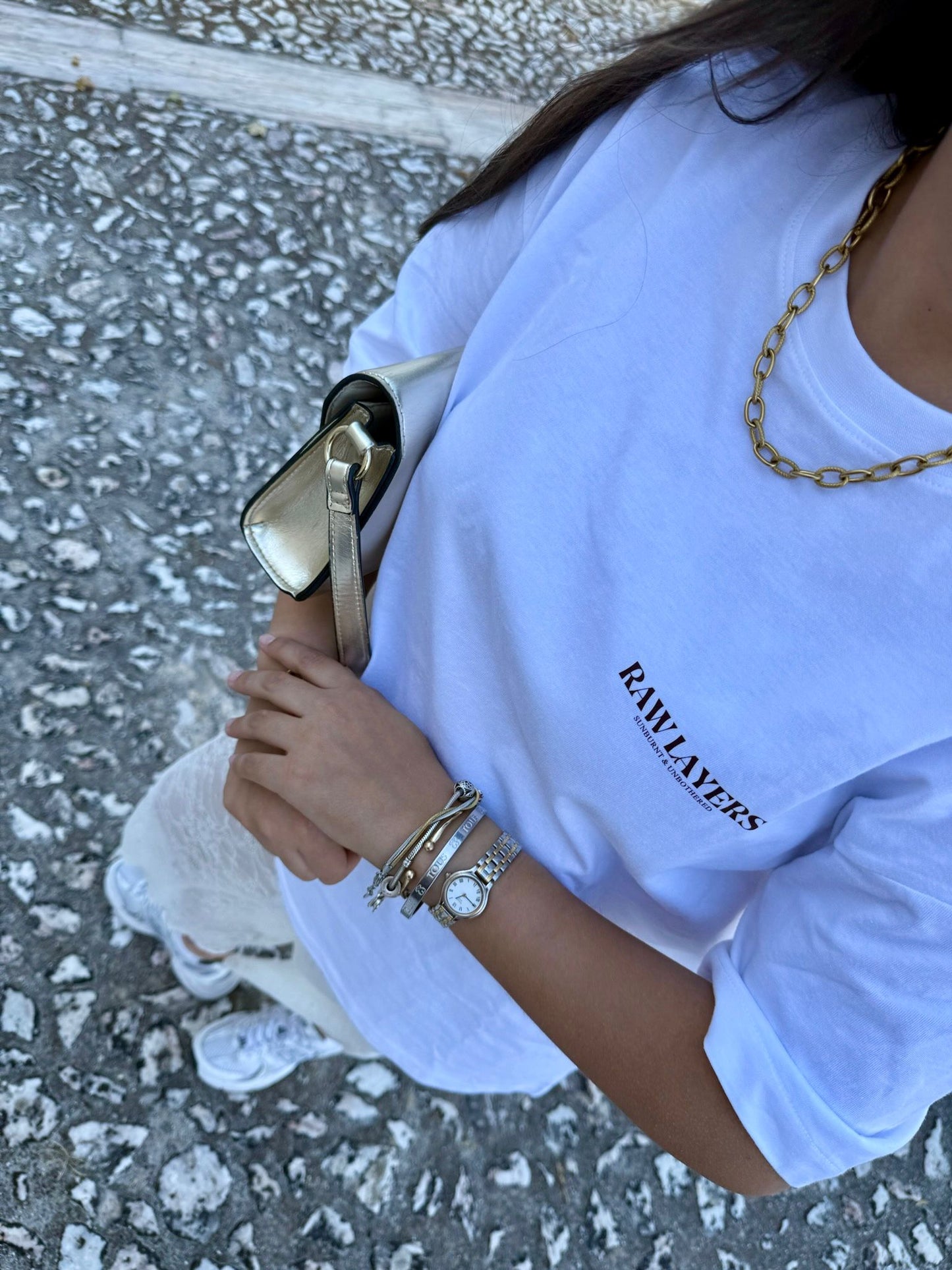 TOO HOT TO CARE CLUB WHITE TEE