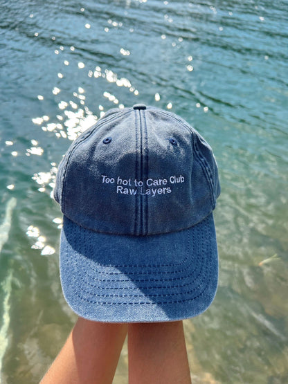 TOO HOT TO CARE CLUB HAT NAVY