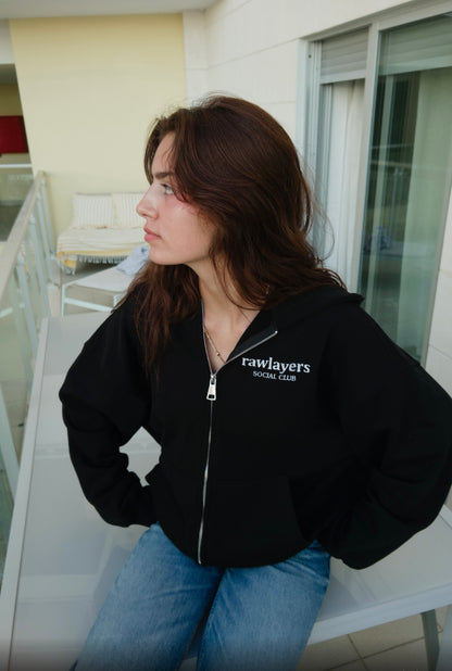 SOCIAL CLUB BLACK ZIP-UP