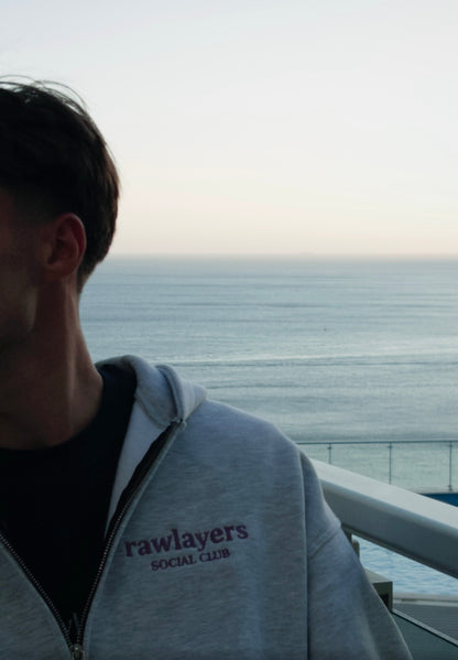 SOCIAL CLUB GREY ZIP-UP