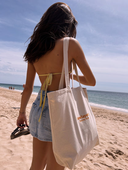SOCIAL CLUB ORANGE TOTE BAG
