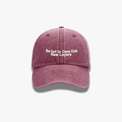 TOO HOT TO CARE CLUB HAT RED