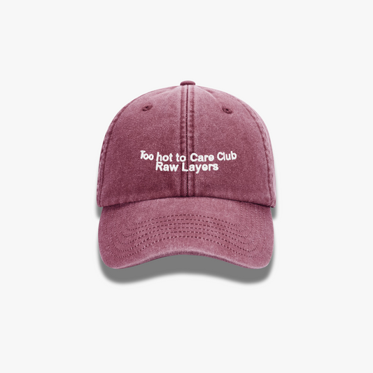 TOO HOT TO CARE CLUB HAT RED