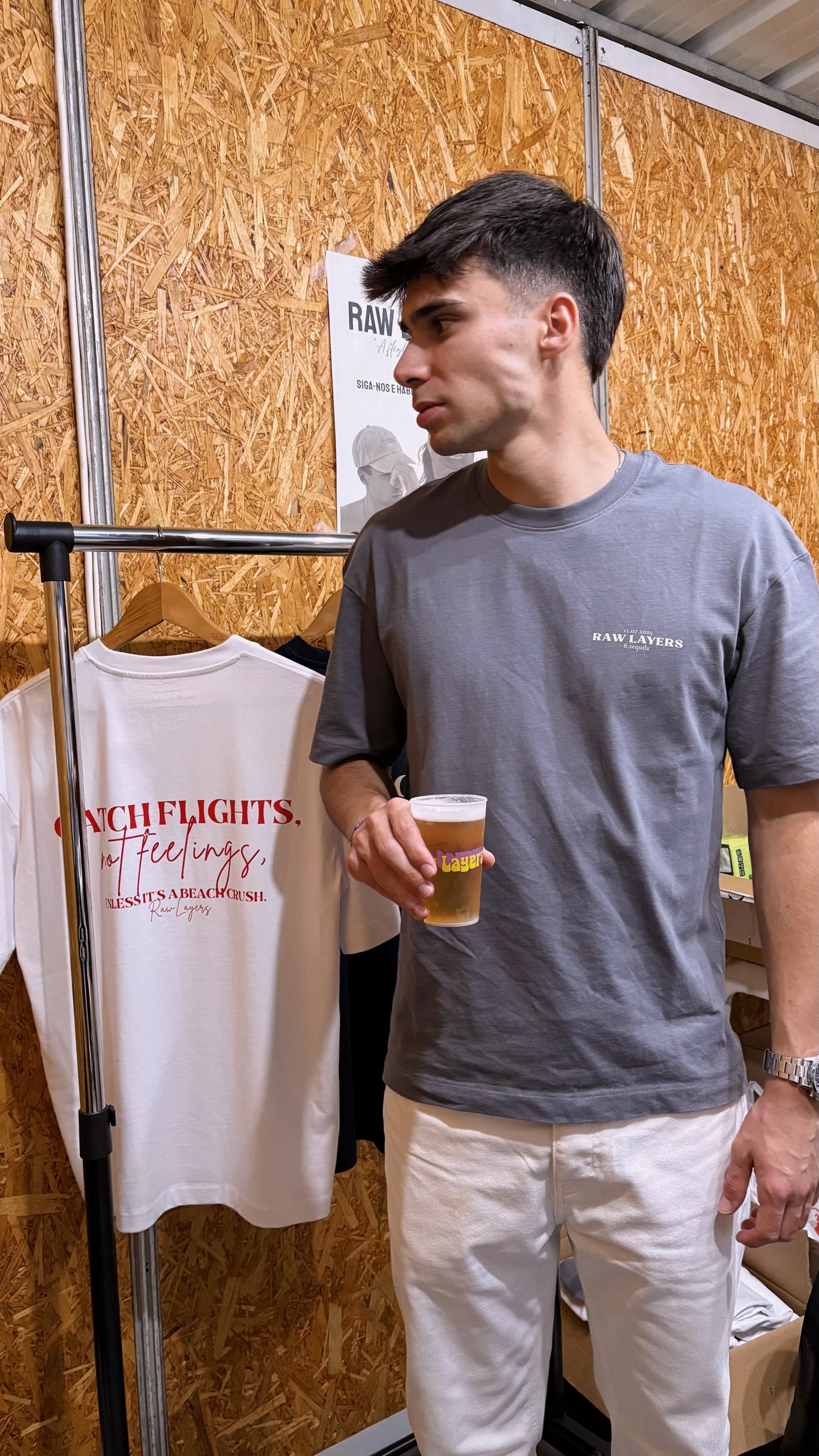 TEQUILA ADDICTED STORM GREY TEE
