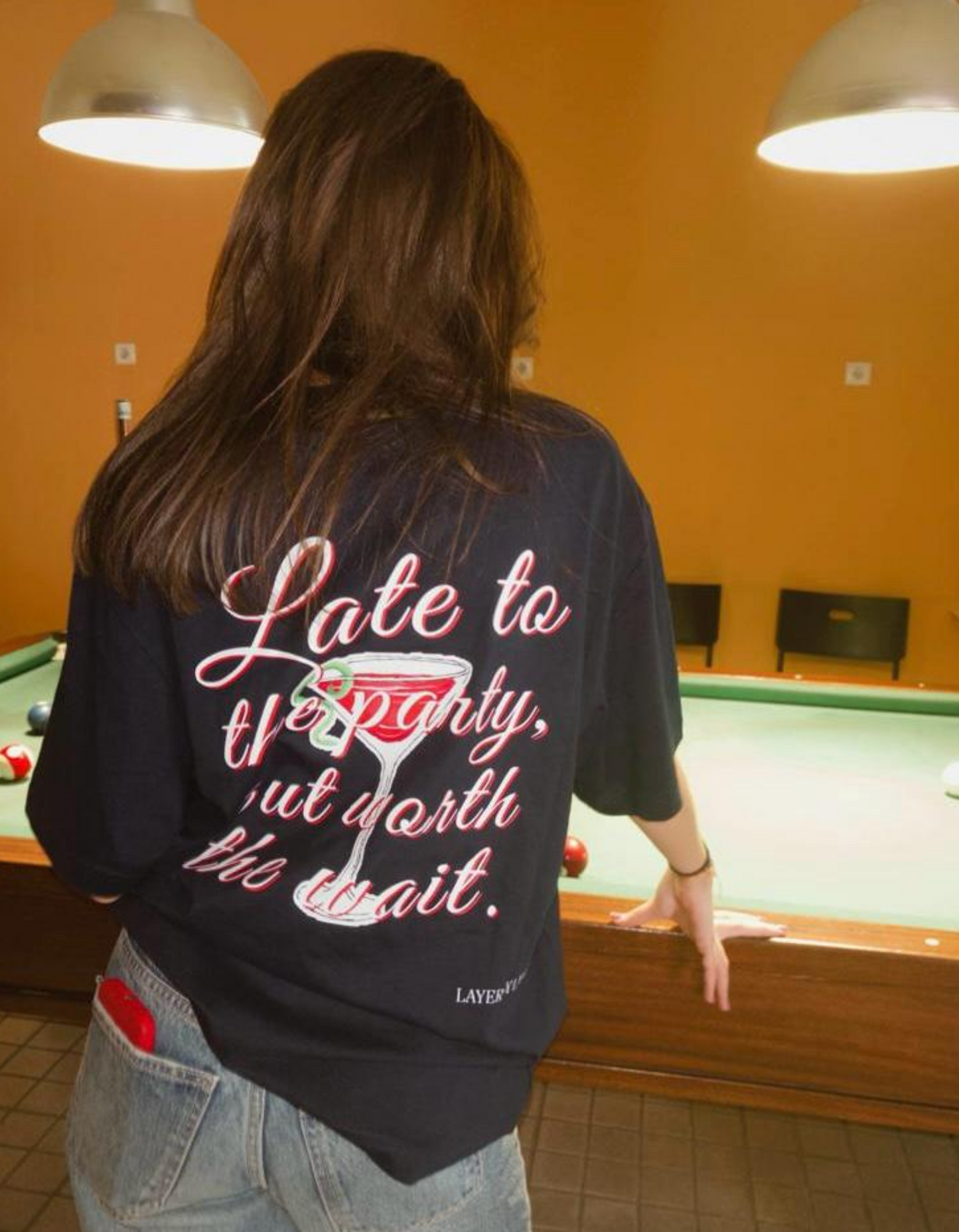 COSMOPOLITAN  NAVY TEE