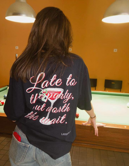 COSMOPOLITAN  NAVY TEE