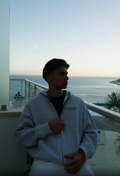 SOCIAL CLUB GREY ZIP-UP