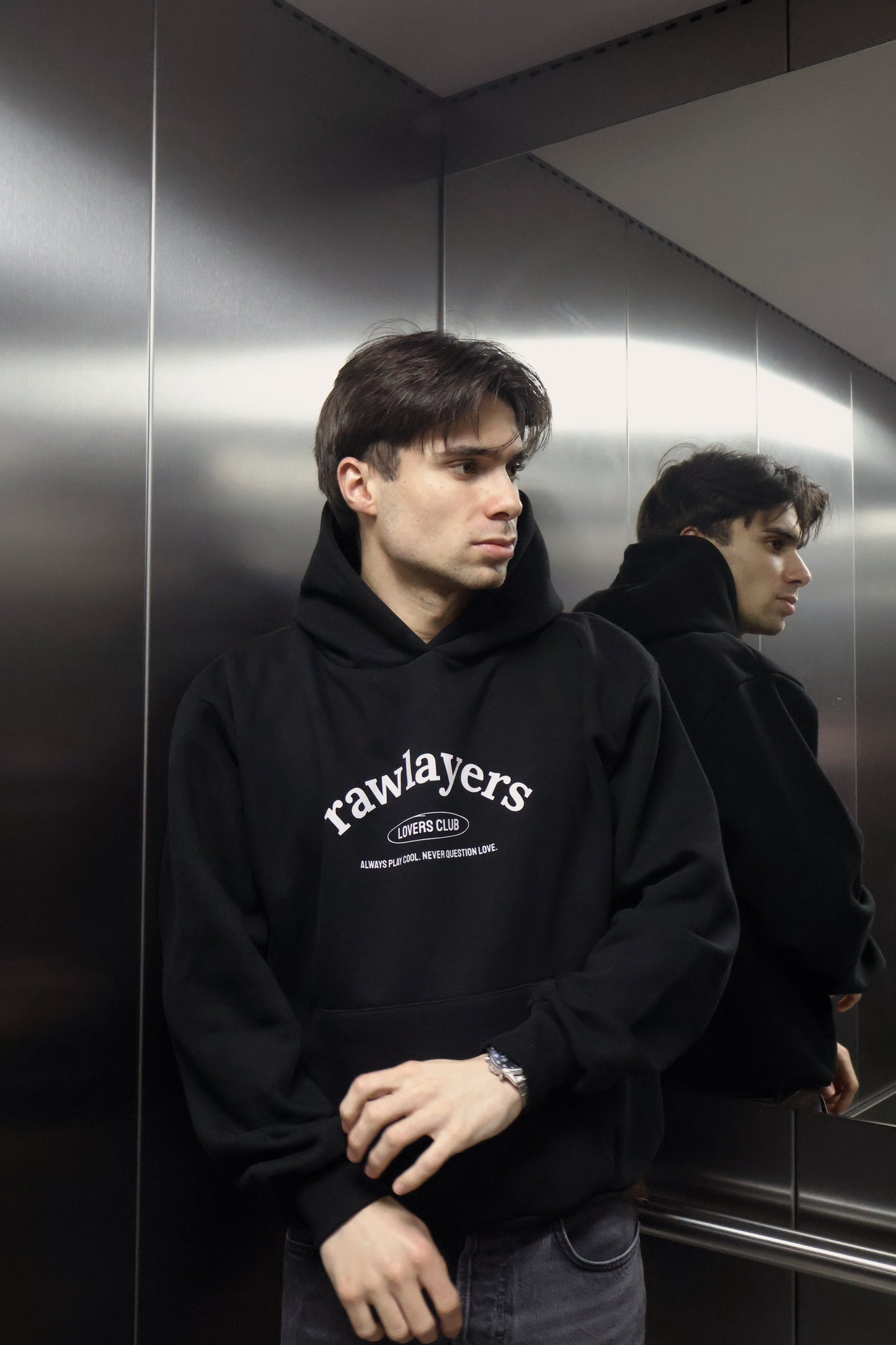 FOURTEEN/ TWO HOODIE BLACK Novidades