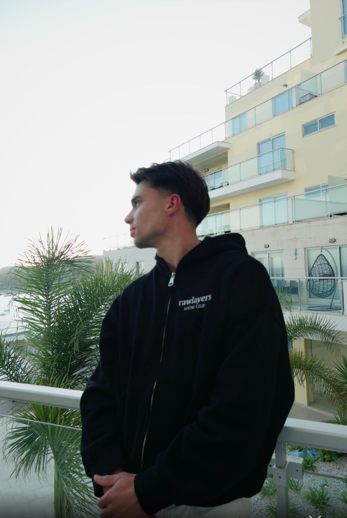 SOCIAL CLUB BLACK ZIP-UP