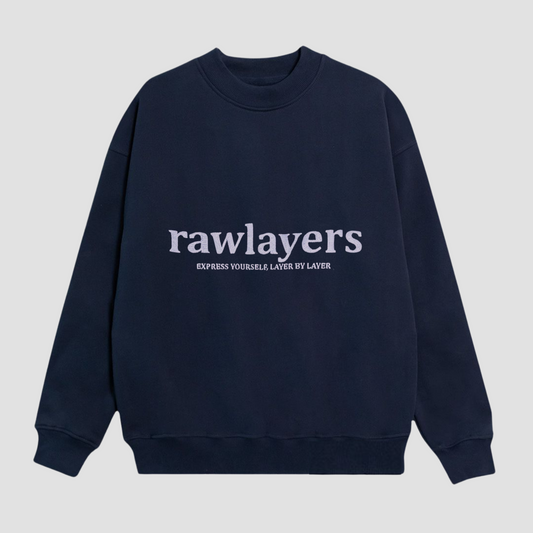 BASIC RAWLAYERS SWEATSHIRT NAVY