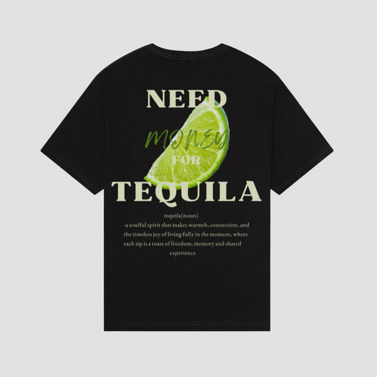 TEQUILA ADDICTED BLACK TEE