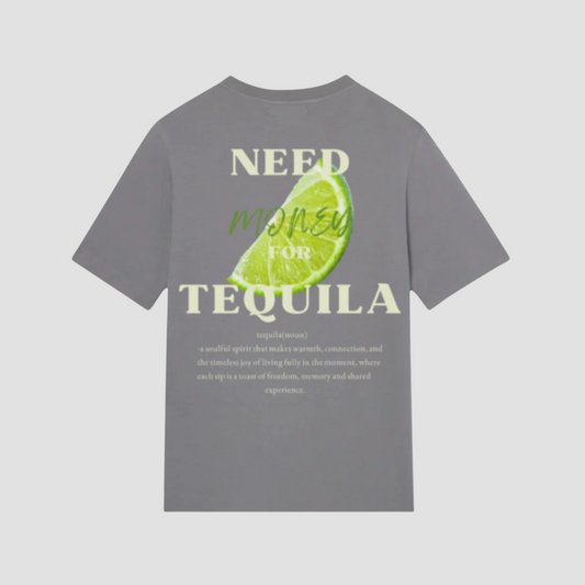 TEQUILA ADDICTED STORM GREY TEE