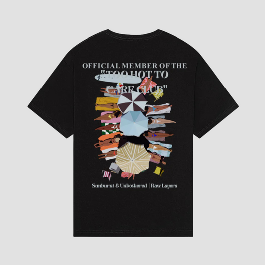 TOO HOT TO CARE CLUB BLACK TEE