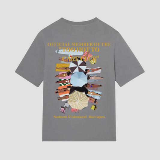TOO HOT TO CARE CLUB STORM GREY TEE