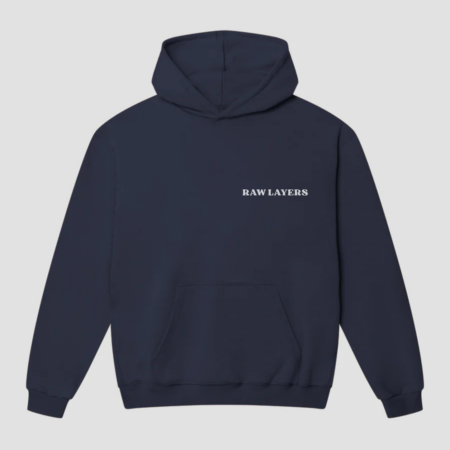BASIC RAWLAYERS HOODIE NAVY