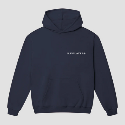 BASIC RAWLAYERS HOODIE NAVY