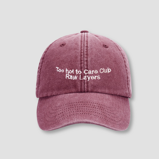 TOO HOT TO CARE CLUB HAT RED