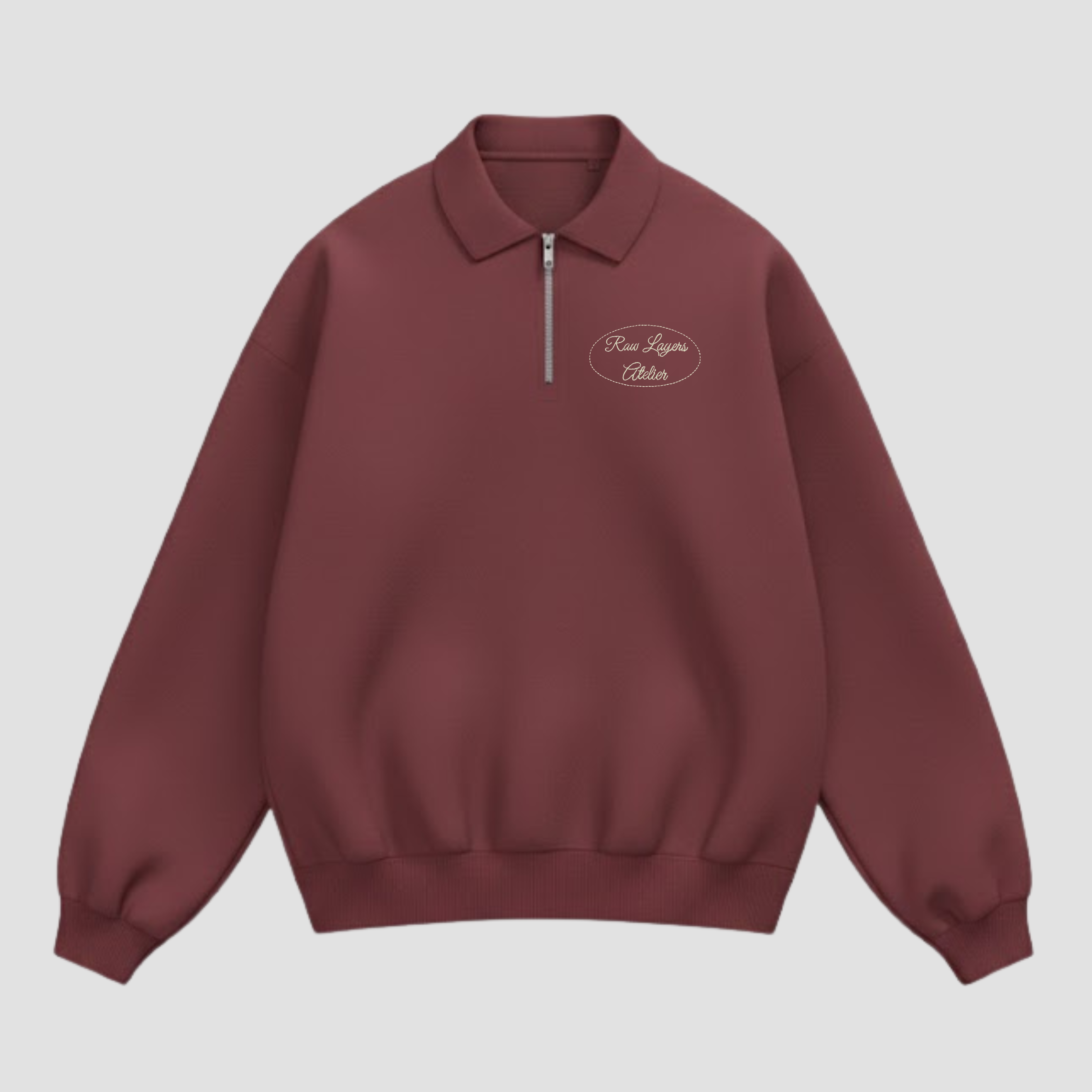 CANVAS PULLOVER DARK CHERRY