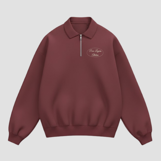CANVAS PULLOVER DARK CHERRY